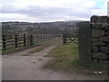 Benchmark on gatepost beside Chevin End Road in LS29 6BW