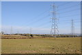 Pylons crossing farmland in SA33 5BA