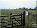 Gate and footpath gate at the end of Walk Lane, Humberston in DN36 4JJ