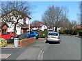 Houses and cars on Huntsmans Drive, Hereford in HR4 7PB