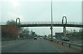 A50 passing under footbridge in ST3 6DX