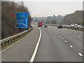 Eastbound M4 Approaching Junction 14 in RG17 7AY