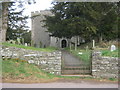 Entrance to the Church of St Cynog at Merthyr Cynog in LD3 9SD