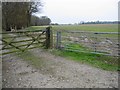 Gates to Earley Wood and field in CT4 5RY