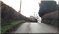 Sharp bend at Towns End Farm in DT2 7DX