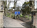 Entrance and sign to Airdrie Clarkston kirk and kirkyard in North Lanarkshire