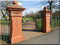 Victoria Park Gateposts, Birchfield Road in WA8 6EF