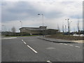 Road leading to Midsummer Place central roundabout in Solstice Park at Amesbury in SP4 7LZ