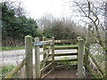 Crossing the farm track at Upper Colgate Farm in GL54 4EY