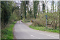 Foot of Bennett's Hill Lane in Burghfield
