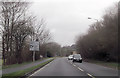 Approaching roundabout near Little Dean House in SO20 6HL