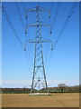 Pylons across the farmland in MK18 5BJ