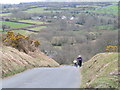 Pushing up the hill on National Cycle Route 274 in PL19 9LB