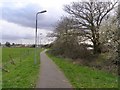 Footpath alongside Test Lane, Redbridge in SO40 3QS