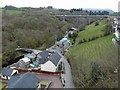 The view (NW) from Cefn Coed Viaduct, Merthyr Tydfil in CF48 1LY