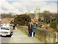 Arundel Bridge, castle in background, 1975 in BN18 9HE