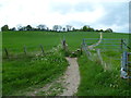 Footpath climbs hill north of Wooburn in HP10 9LJ