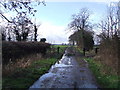 End of Moxons Farm Lane in Stretton Baskerville