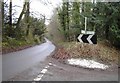 Junction of country lanes near East Meon in GU32 1PN