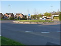 A mini roundabout on the Hednesford Road in WS15 1LB