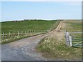 Farm track on the Hill of Gruting in ZE2 9NR