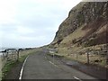 Defunct main Ballantrae-Girvan road (formerly A77) showing present use as winter cattle feed station in KA26 0LE