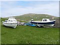 Boats by the Peerie Voe of Spiggie in ZE2 9JE