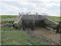 Flood control gates at Stup Pill looking SE in BS11 0YB