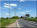 Power lines over Baker's Lane in CM77 8LD