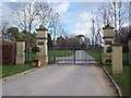 Entrance gates to the Sandley Stud in SP8 5ED