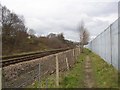 Footpath alongside the railway, off Woodhouse Lane, Rastrick in HD6 1NL