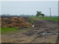 Deep in the fens - Muck heap, straw stack and track in CB6 2ES