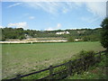Fields next to M25, with quarries beyond in RH8 0ND