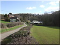 Cottages and woods around Ruckhall Mill in HR2 9QL