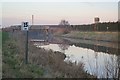 River Witham with distance marker, Bardney in LN3 5DN
