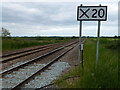 Railway line at Black Bank Road level crossing in CB6 2TZ
