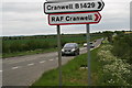 Turn-off to RAF Cranwell in NG34 8BU