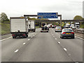 Sign Gantry and Byley Lane Bridge, Southbound M6 near Cranage in CW4 8EL