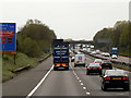Northbound M6 Approaching Sandbach Services in CW11 2TQ