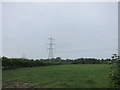 Pylons straddling the M4 adjacent to Greenditch Street in BS35 4EP
