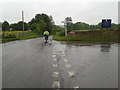 Cycling from the direction of Bradford-on-Avon on a wet day in SN12 8NR