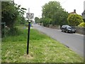 Launton: Station Road and old bus stop sign in OX26 5DX