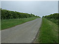 Minor road heading east in Donington on Bain