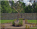Metal tree sculpture in the new Percy cemetery in NE66 3JA