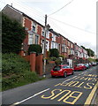 Houses on the west side of  Gwern Berthi Road, Cwmtillery in Abertillery Community