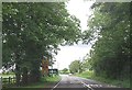A158 approaching Northfield Road junction in Ashby with Scremby