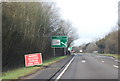 A31, approaching Seale turning in GU10 1EX
