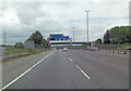 M11 farm-bridge & direction gantry, west of Harps Farm in Bishop's Stortford All Saints Ward