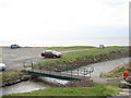 A footbridge over the estuary of Afon Desach in LL54 5EL