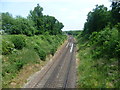 The Otford to Maidstone East line from Fen Pond Road in TN15 9JE